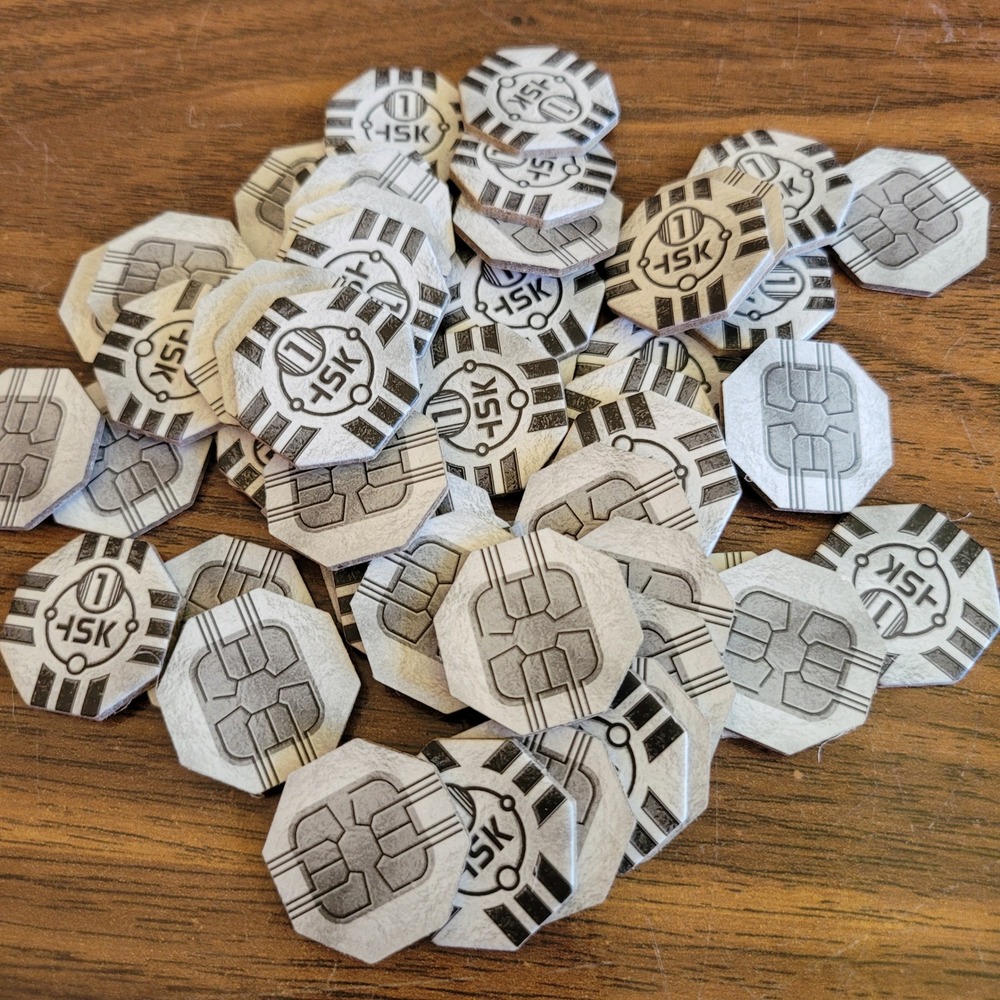 Coup Dystopia Board Game Replacement Pieces Cardboard Tokens‎ Bundle Set